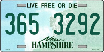 NH license plate 3653292