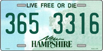 NH license plate 3653316