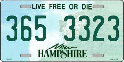 NH license plate 3653323