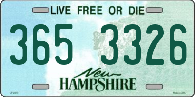 NH license plate 3653326