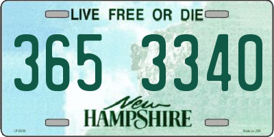 NH license plate 3653340
