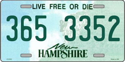 NH license plate 3653352