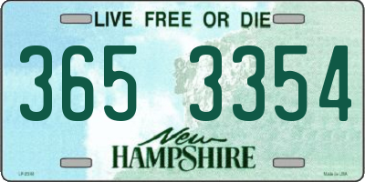 NH license plate 3653354