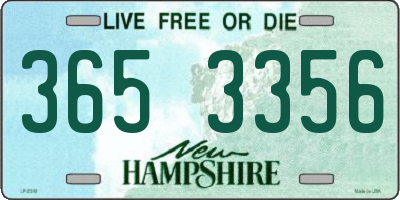NH license plate 3653356