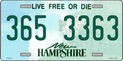 NH license plate 3653363