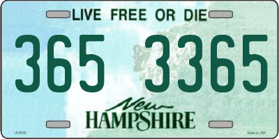 NH license plate 3653365