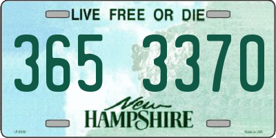 NH license plate 3653370