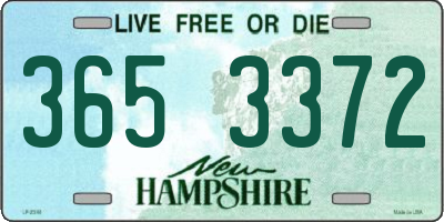 NH license plate 3653372