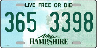 NH license plate 3653398