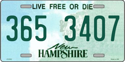 NH license plate 3653407