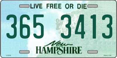 NH license plate 3653413