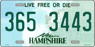 NH license plate 3653443