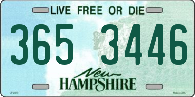 NH license plate 3653446