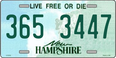 NH license plate 3653447