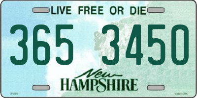 NH license plate 3653450