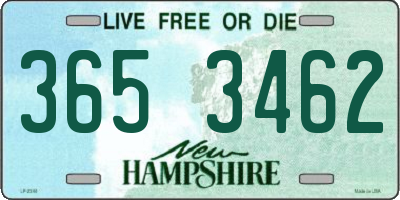 NH license plate 3653462