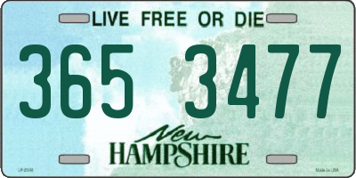 NH license plate 3653477