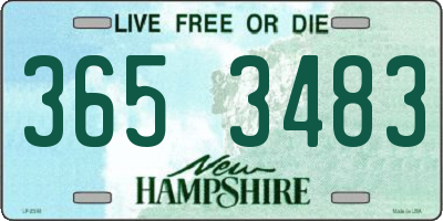 NH license plate 3653483