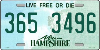 NH license plate 3653496