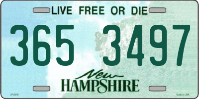 NH license plate 3653497
