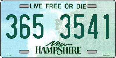 NH license plate 3653541