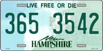 NH license plate 3653542