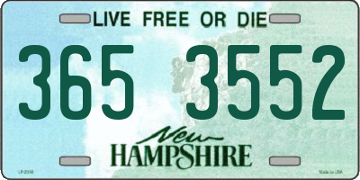 NH license plate 3653552