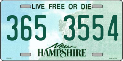 NH license plate 3653554