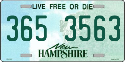 NH license plate 3653563