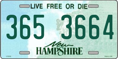 NH license plate 3653664