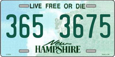 NH license plate 3653675