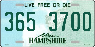 NH license plate 3653700
