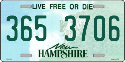 NH license plate 3653706