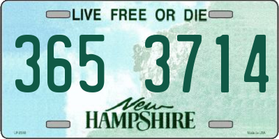 NH license plate 3653714