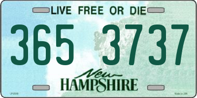 NH license plate 3653737
