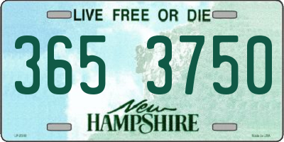 NH license plate 3653750