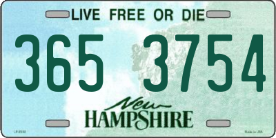 NH license plate 3653754