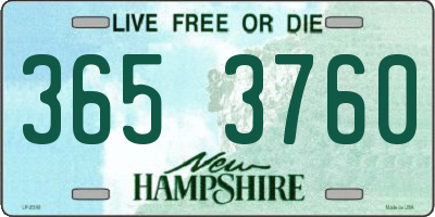 NH license plate 3653760