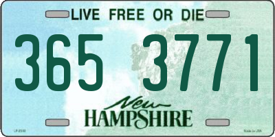 NH license plate 3653771
