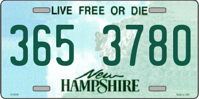 NH license plate 3653780