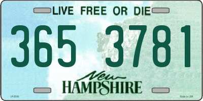 NH license plate 3653781