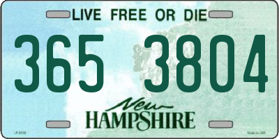NH license plate 3653804