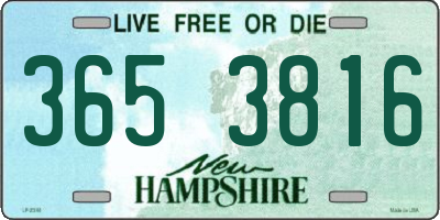 NH license plate 3653816