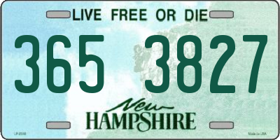 NH license plate 3653827