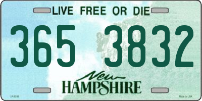 NH license plate 3653832