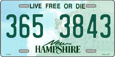 NH license plate 3653843
