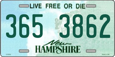 NH license plate 3653862
