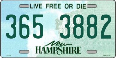 NH license plate 3653882