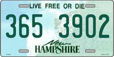 NH license plate 3653902