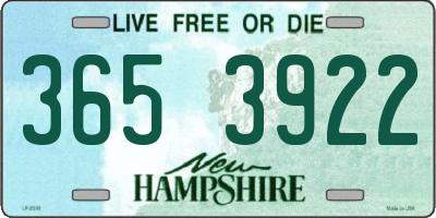 NH license plate 3653922